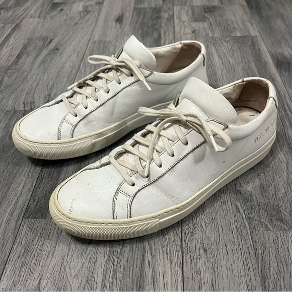 WOMAN BY COMMON PROJECTS  Achilles Low Top Leather Sneakers Sz 39 - Picture 1 of 7